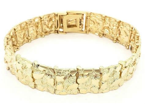 Womens Gold Nugget Bracelet